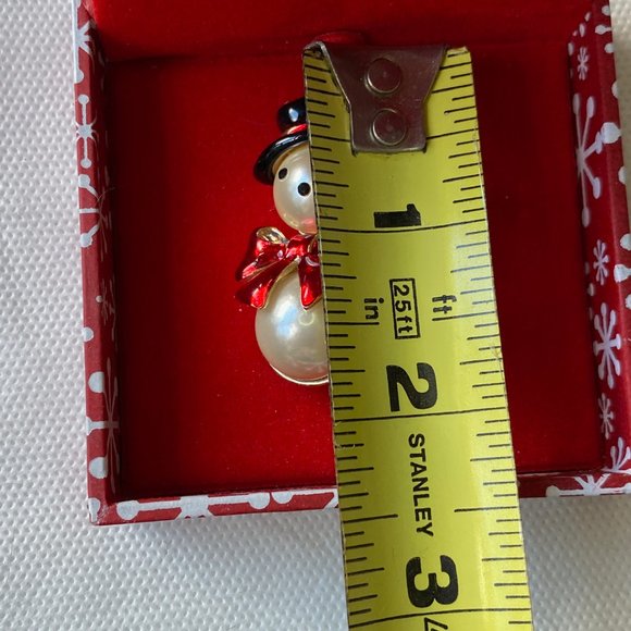 Merry and Bright Pearl Snowman Christmas Ornament - Picture 4 of 6
